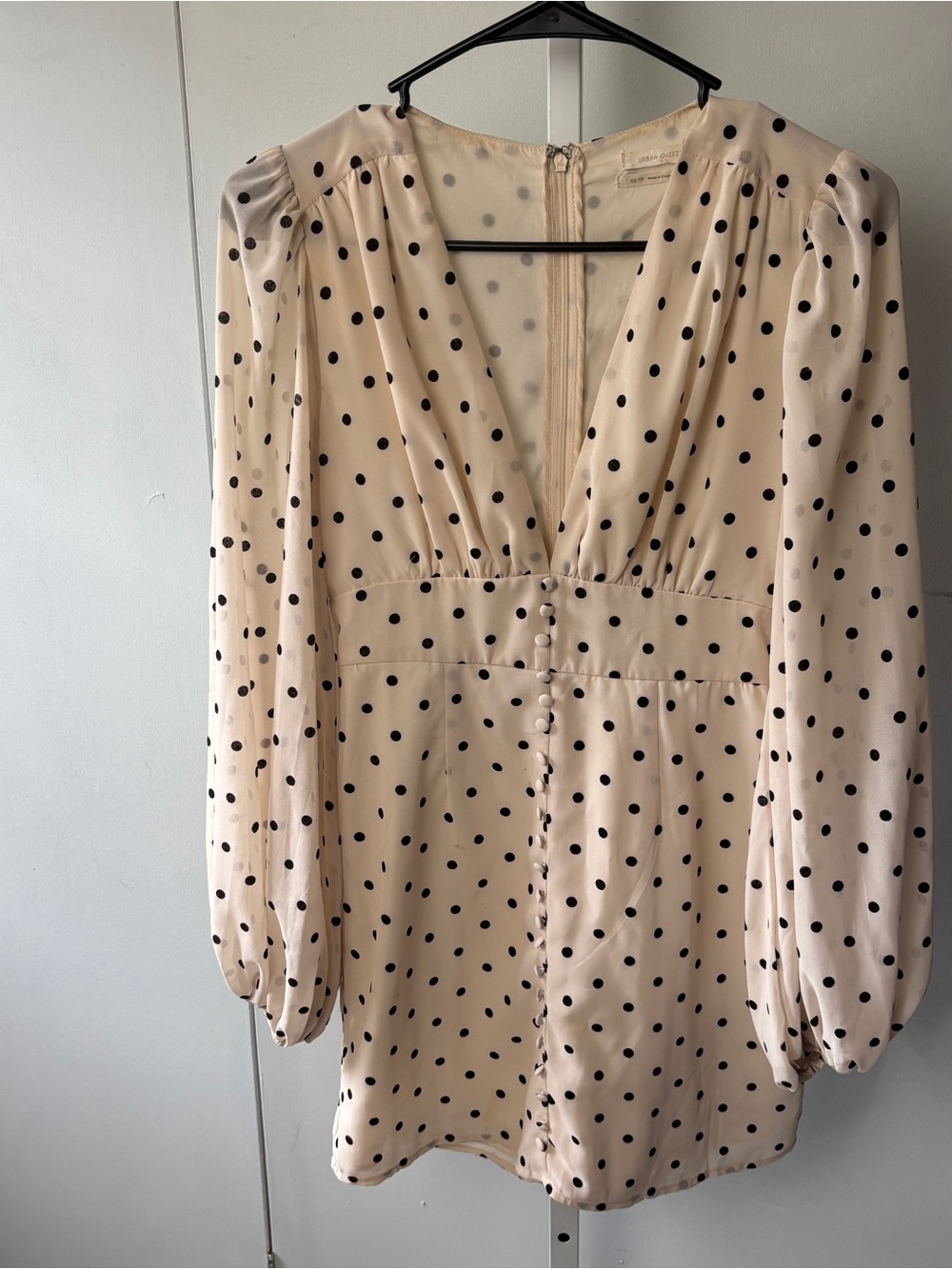 Urban Outfitters mini dress/tunic, size XS, preppy, polka dot, dressy, party